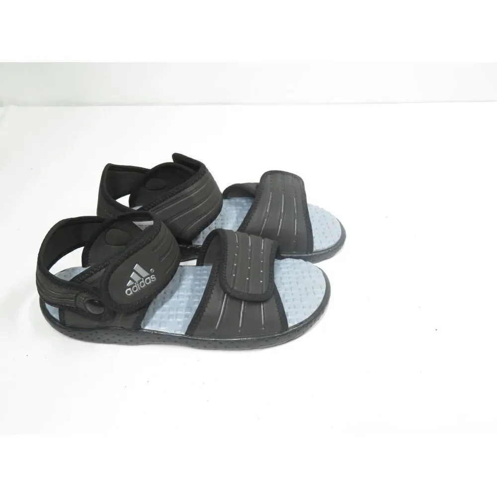 Adidas Adjustable Sport Water Sandals Boy Unisex Black Silver Size 5